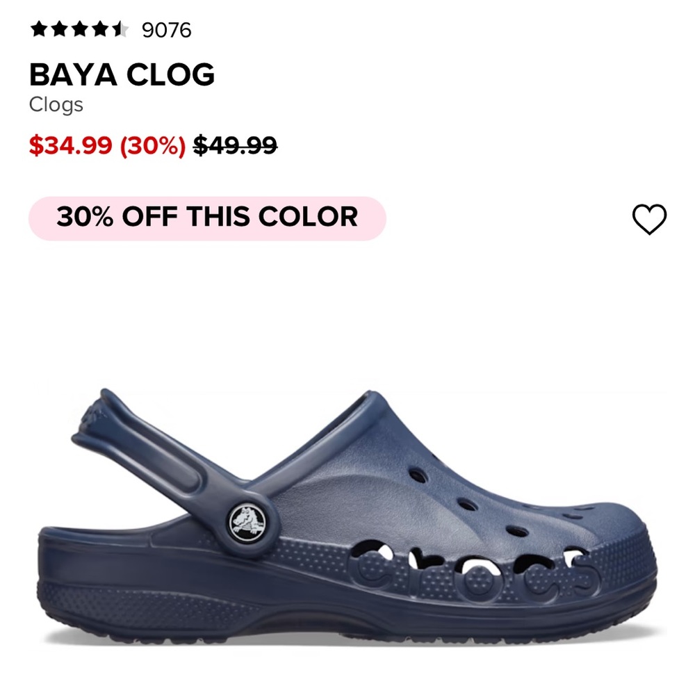 Crocs baya clogs women’s 9